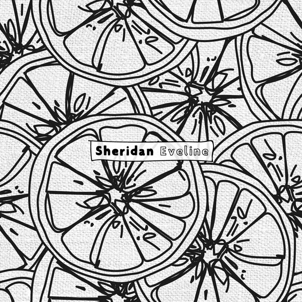 Sheridan Eveline - Brisbane Surface Pattern Designer - Black & White Pattern - Lemon Slices For Lemonade Or Cocktails
