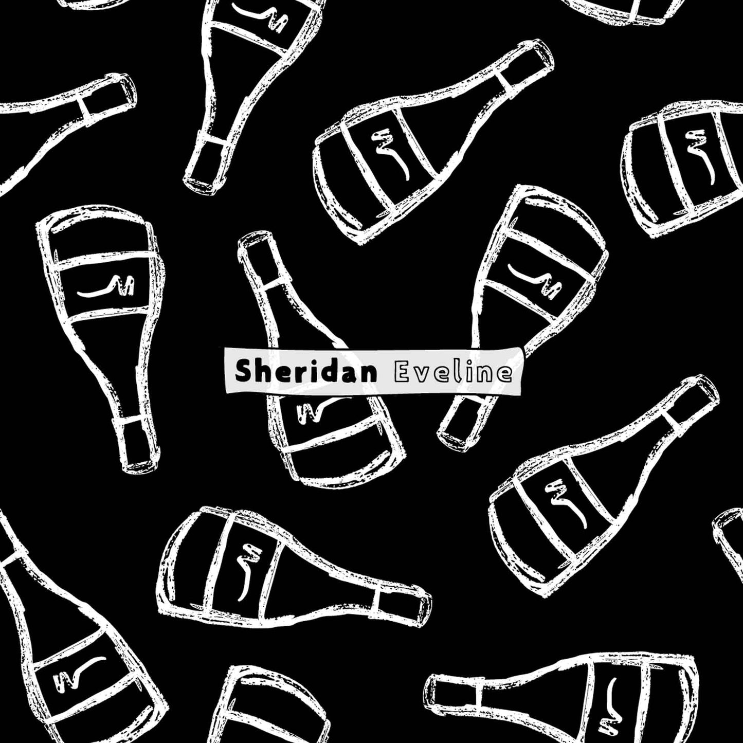 Sheridan Eveline - Brisbane Surface Pattern Designer - Black & White Pattern - We're All In Bottle Club