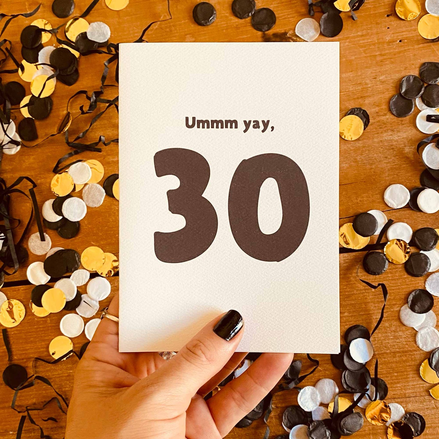 30th Birthday Card - Funny 30th Greeting Card - Black & White - Brisbane Creative Sheridan Eveline
