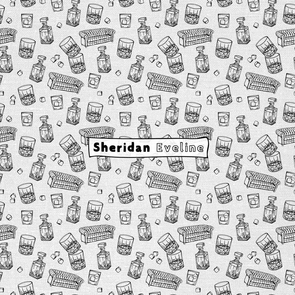 Sheridan Eveline - Brisbane Surface Pattern Designer - Black & White Pattern - Whisky On The Rocks