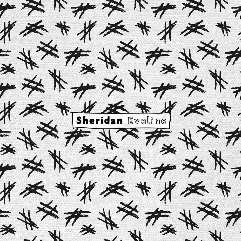 Sheridan Eveline - Brisbane Surface Pattern Designer - Black & White Pattern - Hashtag What. Available For License.