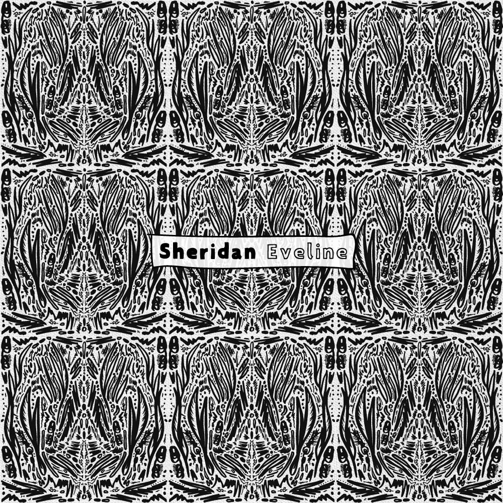 Brisbane Black And White Surface Pattern Design Available For License - Sheridan Eveline. Dance Like You Mean It Emotional Lines.