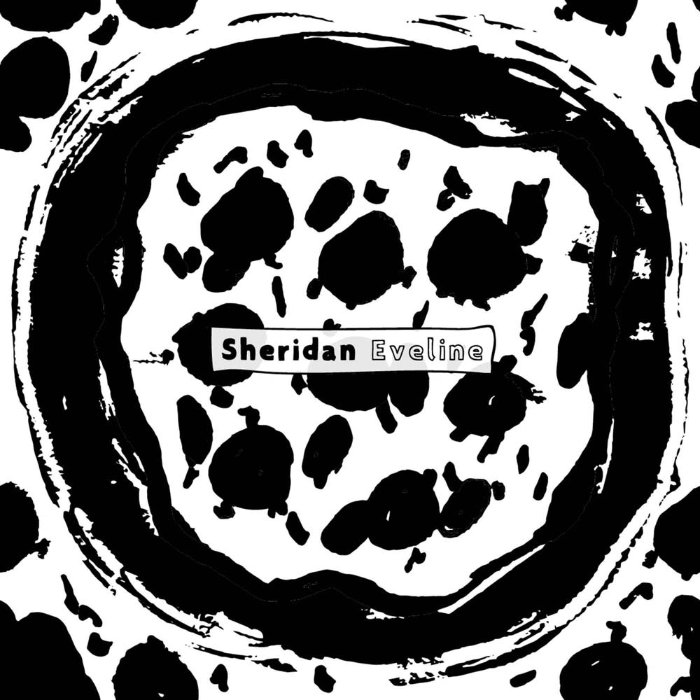 Sheridan Eveline - Brisbane Surface Pattern Designer - Black & White Pattern - Pepperoni Pizza Please Pa. Surface Pattern Design Available To License.