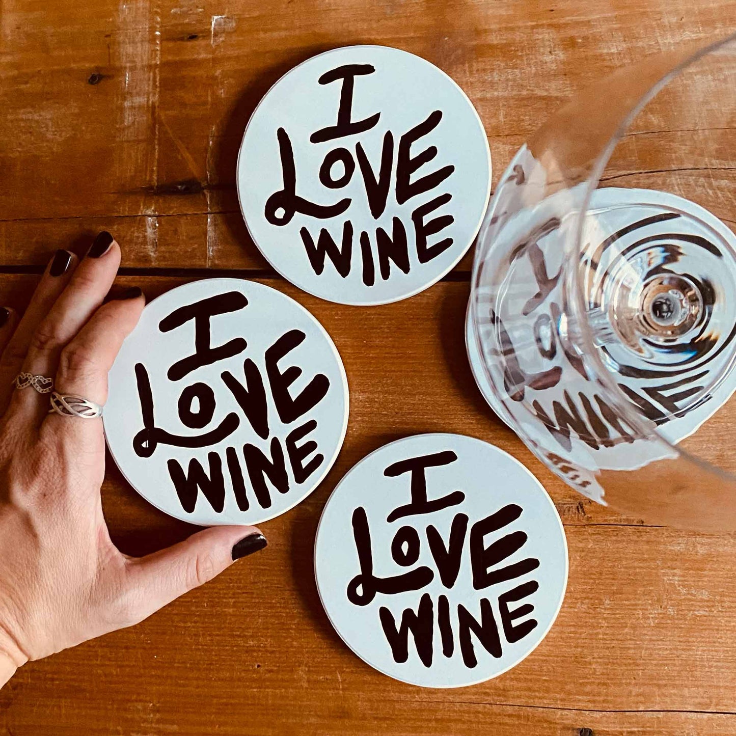 I Love Wine - Coaster