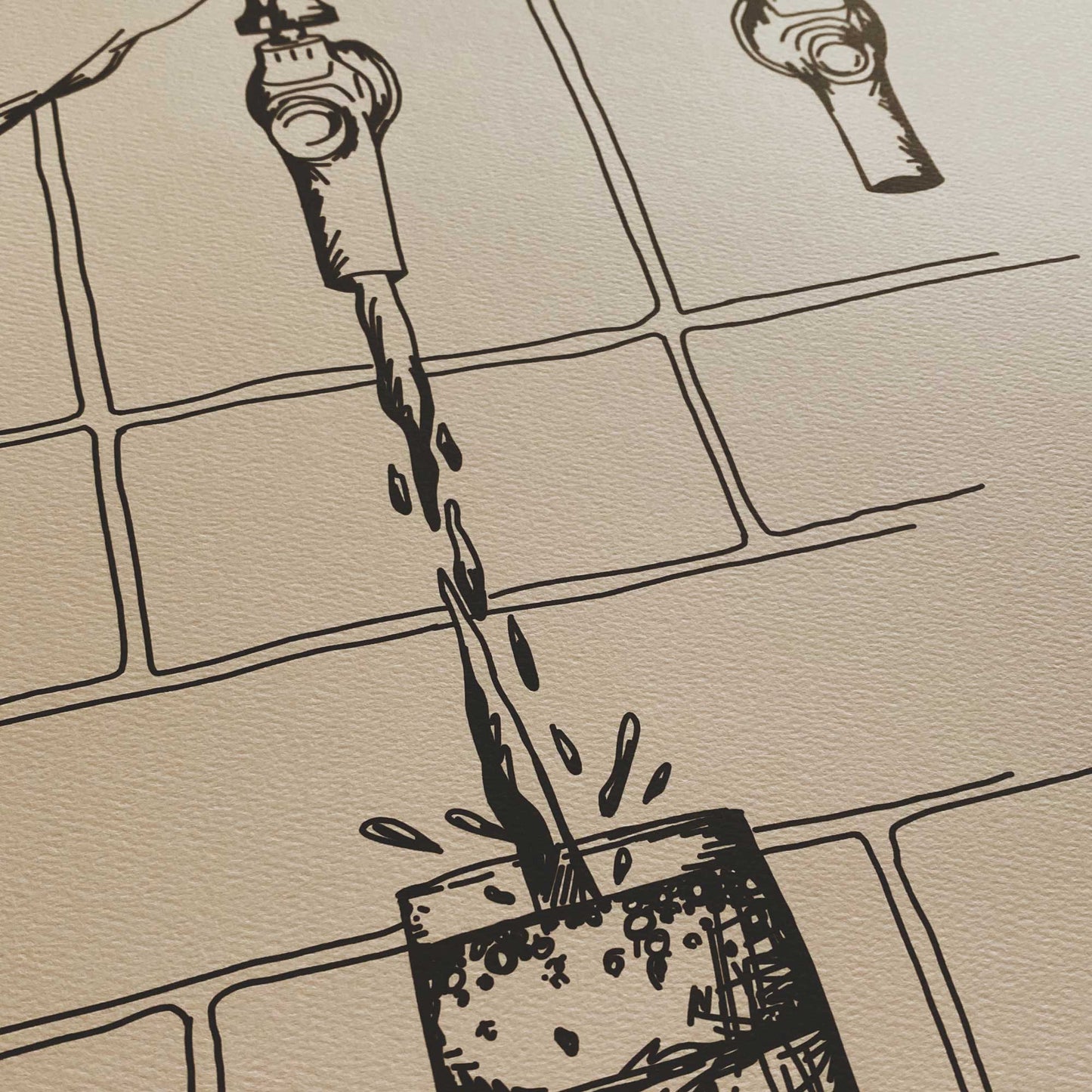 Beer Tap Illustration For Beer Lovers - Detail Closeup - By Brisbane Illustrator Sheridan Eveline
