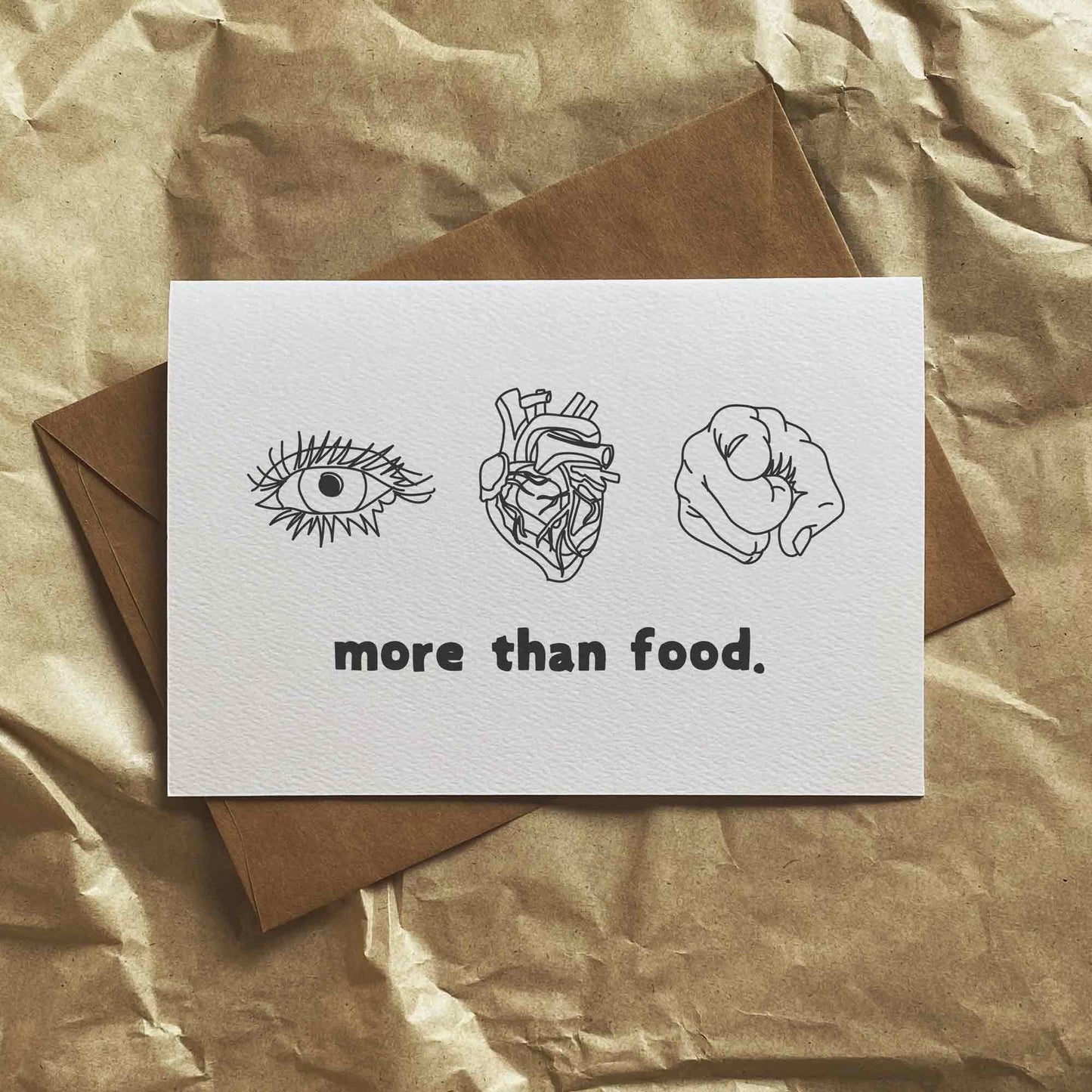 SECARD2 I Heart You More Than Food Greeting Card - Sheridan Eveline