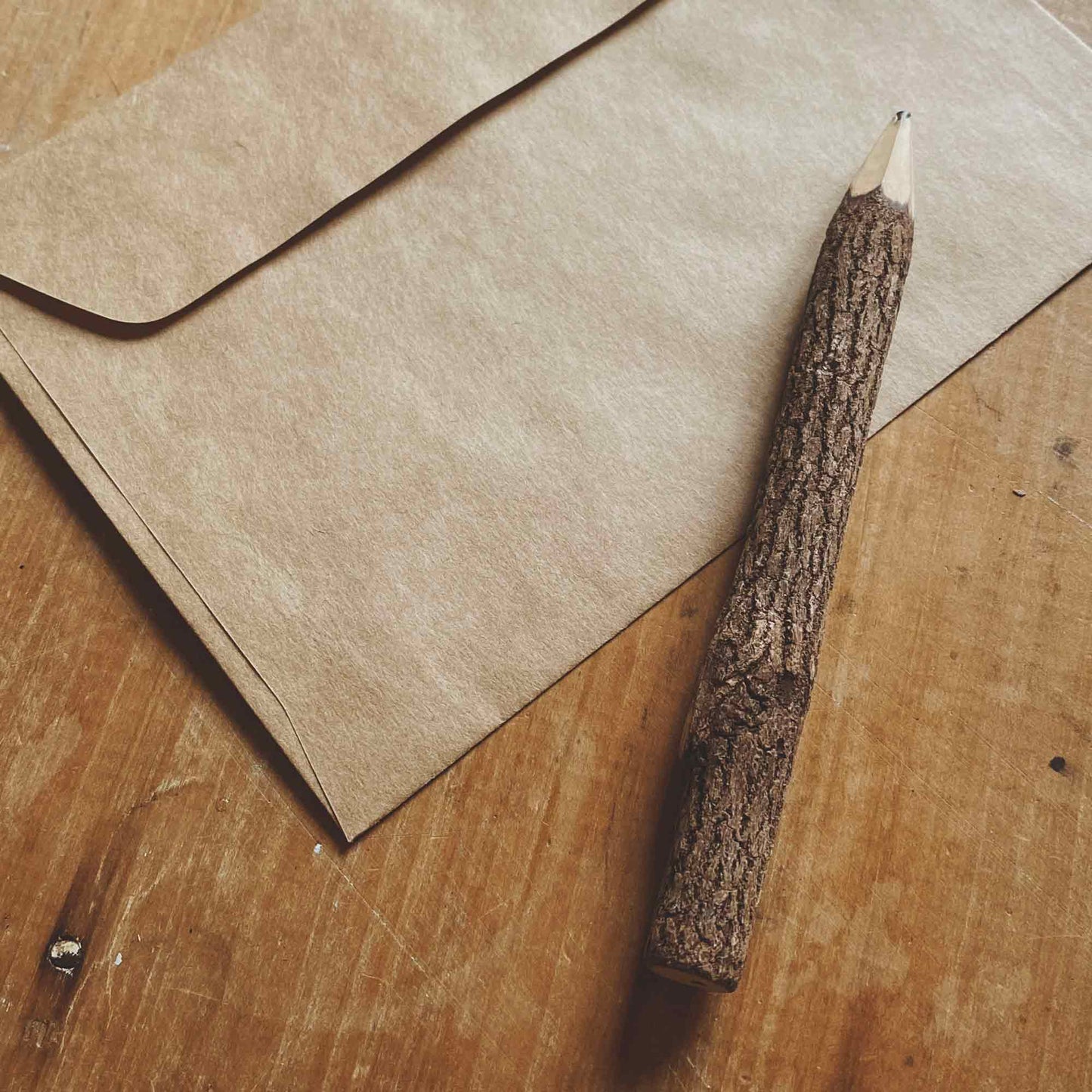 Sheridan Eveline Kraft Envelope & Wood Pencil