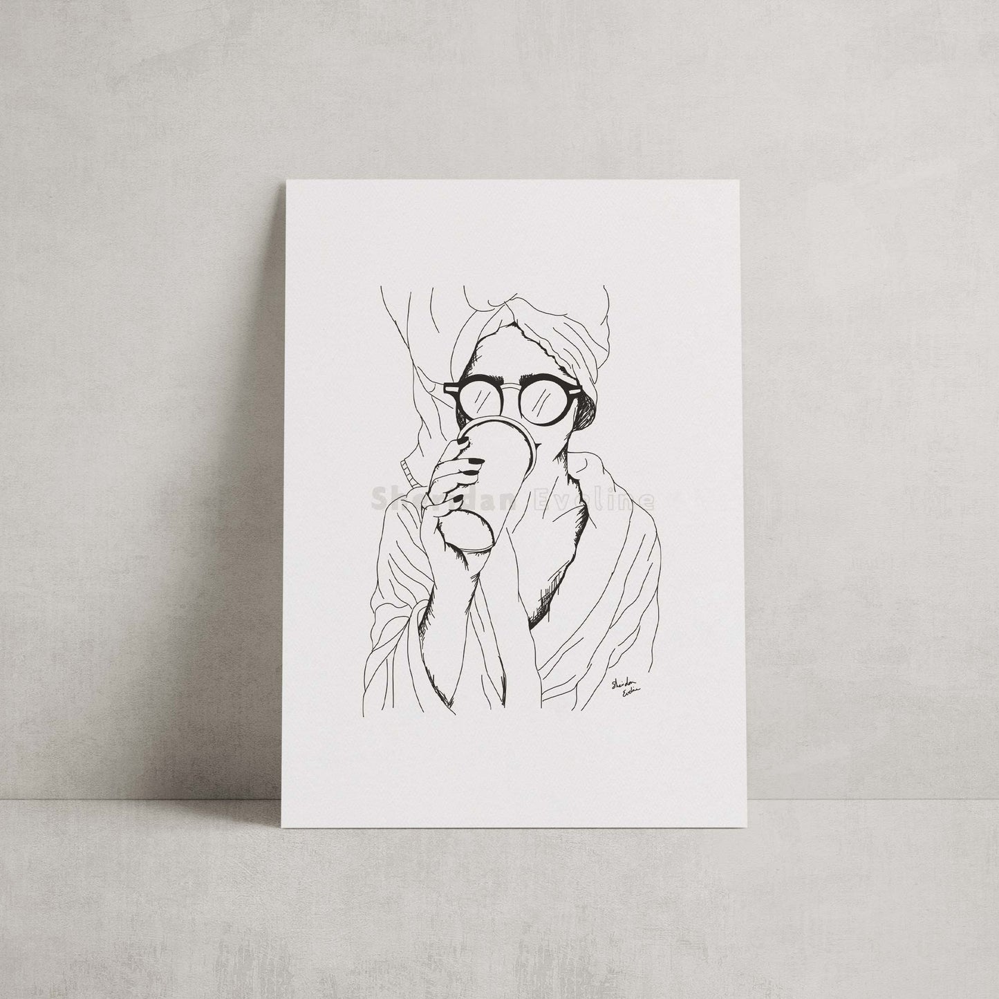 Coffee Mood Artwork Available In A5, A4 & A3 By Sheridan Eveline