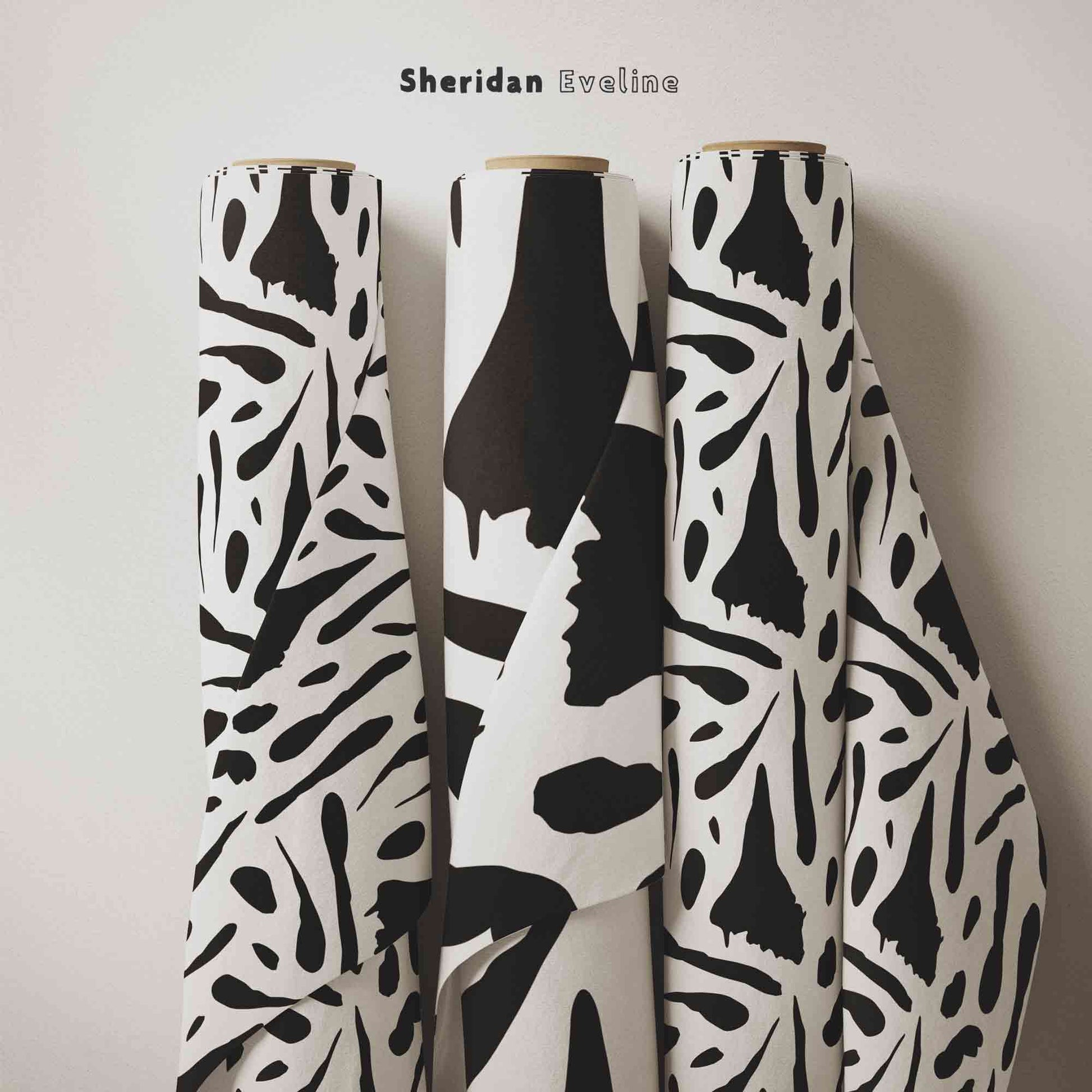 Sheridan Eveline - Brisbane Surface Pattern Designer - Black & White Pattern - Tribe Face Mel