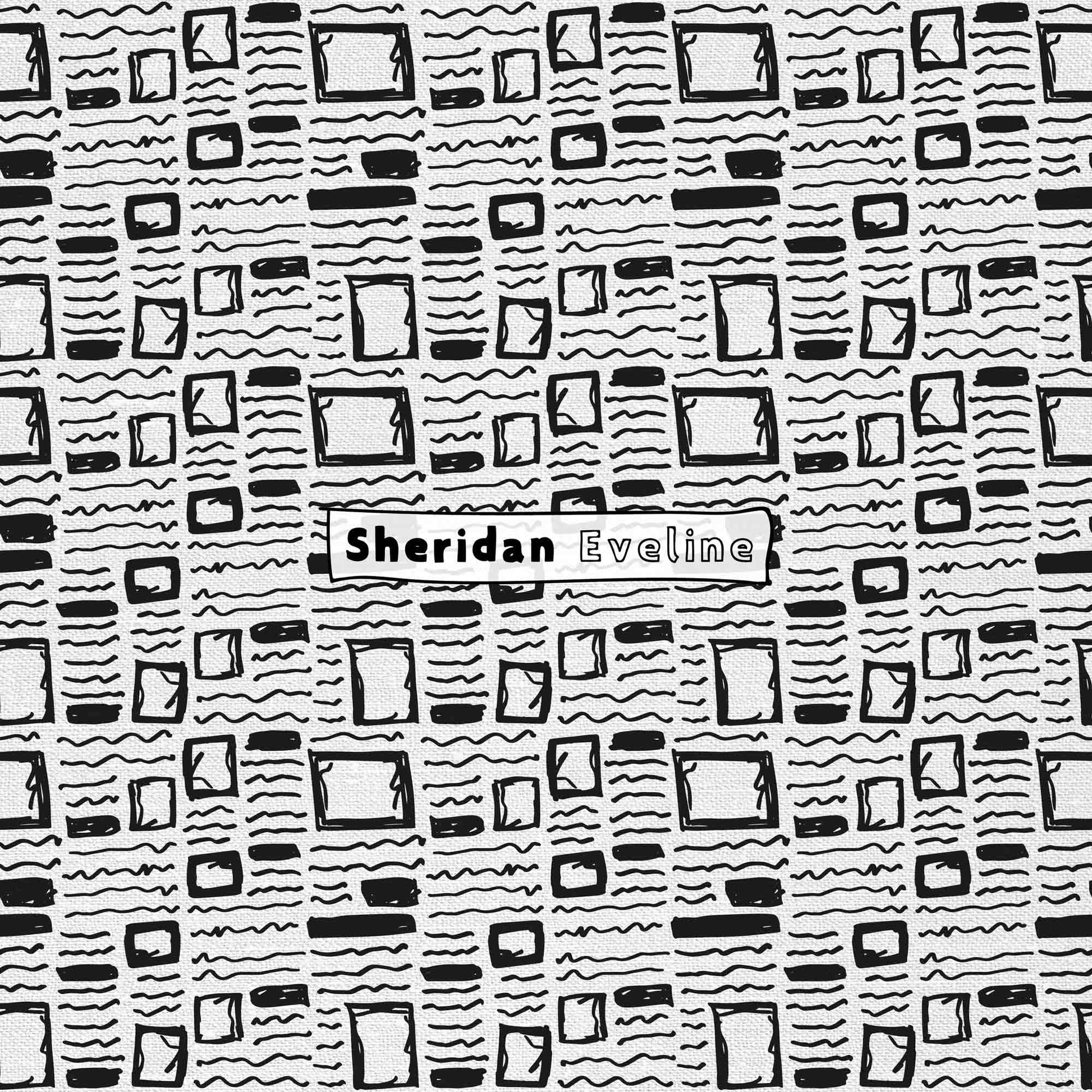 Sheridan Eveline - Brisbane Surface Pattern Designer - Black & White Pattern - Better Read