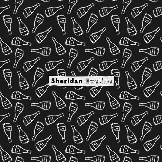Sheridan Eveline - Brisbane Surface Pattern Designer - Black & White Pattern - We're All In Bottle Club
