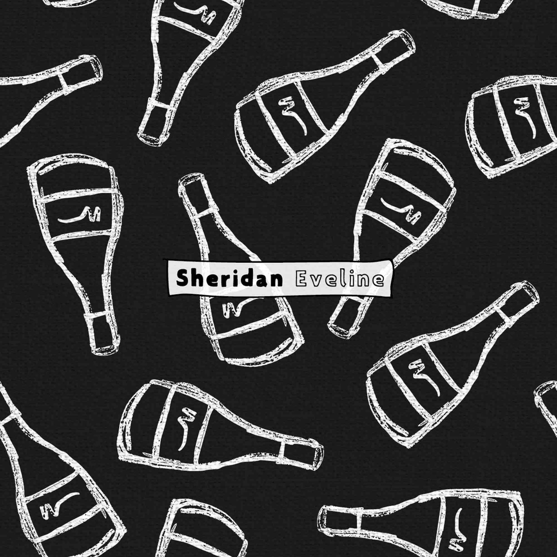 Sheridan Eveline - Brisbane Surface Pattern Designer - Black & White Pattern - We're All In Bottle Club