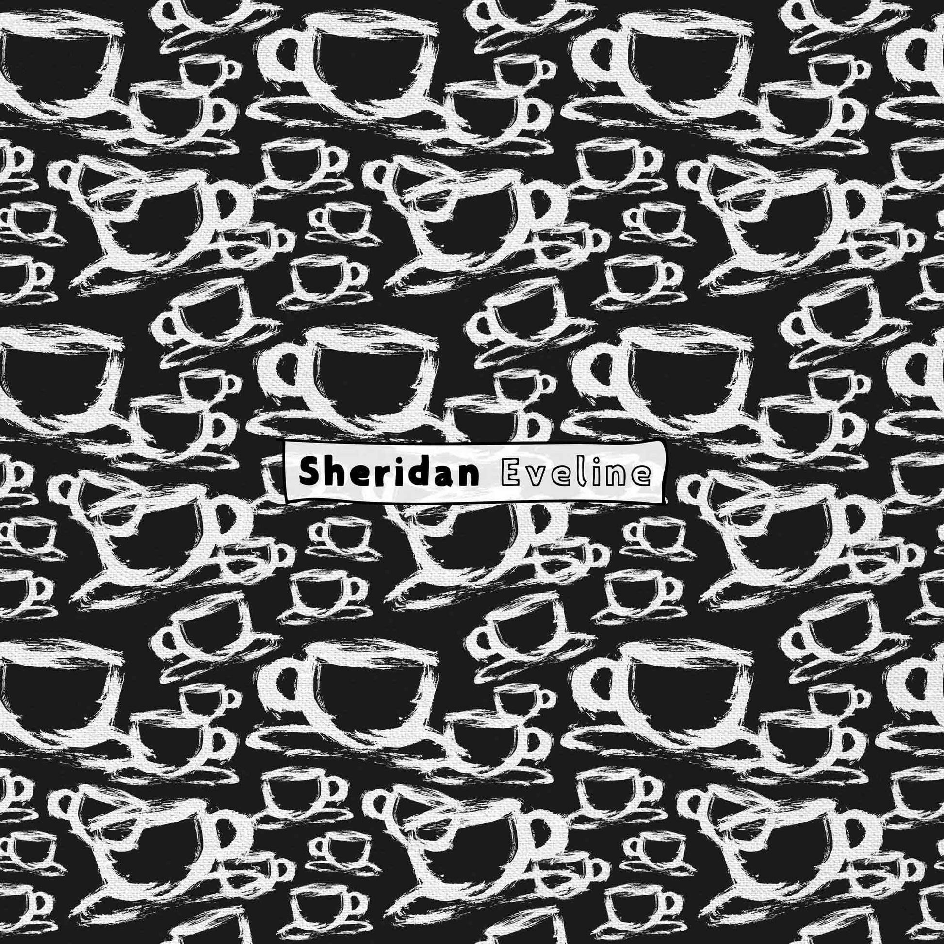 Sheridan Eveline - Brisbane Surface Pattern Designer - Black & White Pattern - Ya Mum's A Coffee Addict