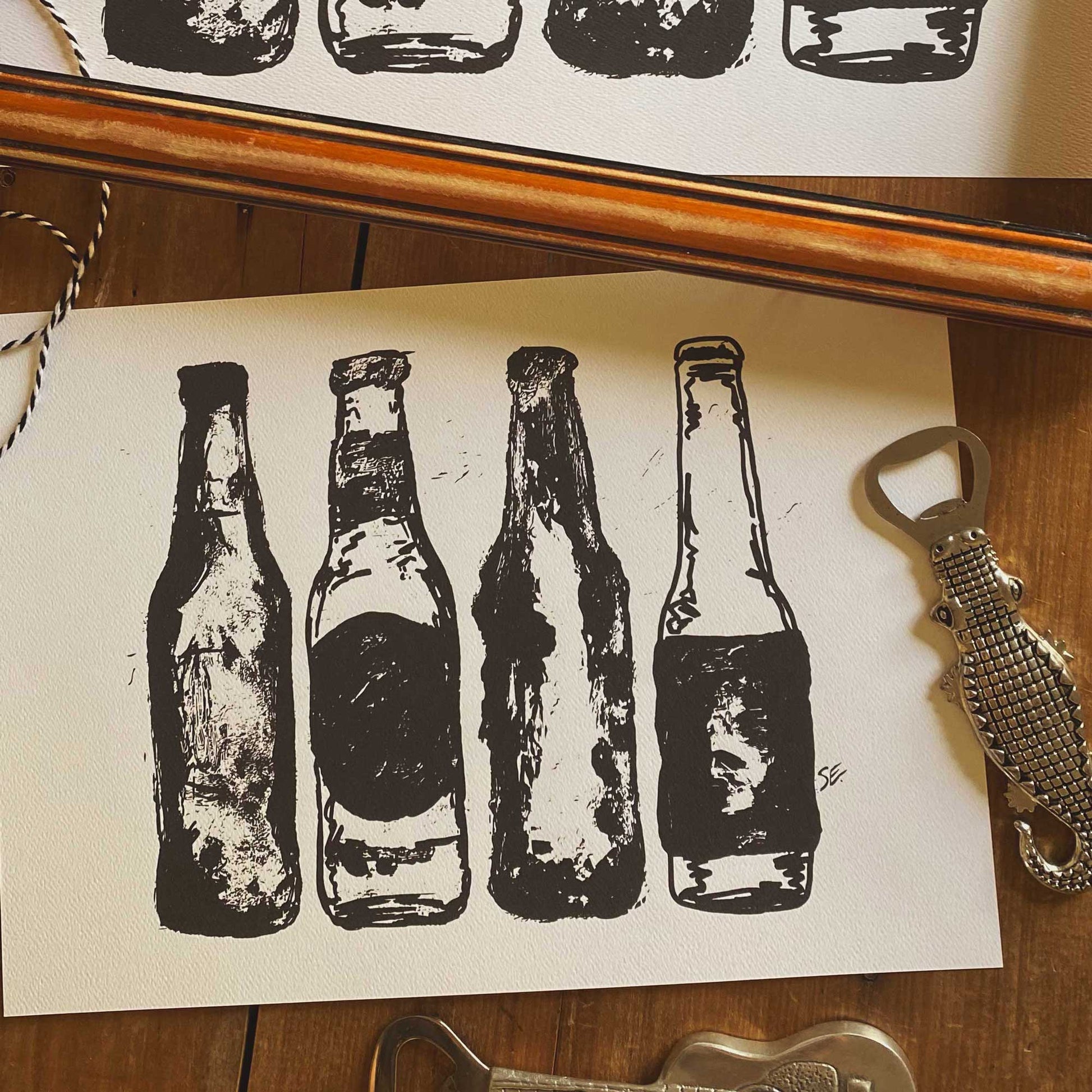 Beer Lover Art Available in A4 and A3 Sheridan Eveline Artist Australia