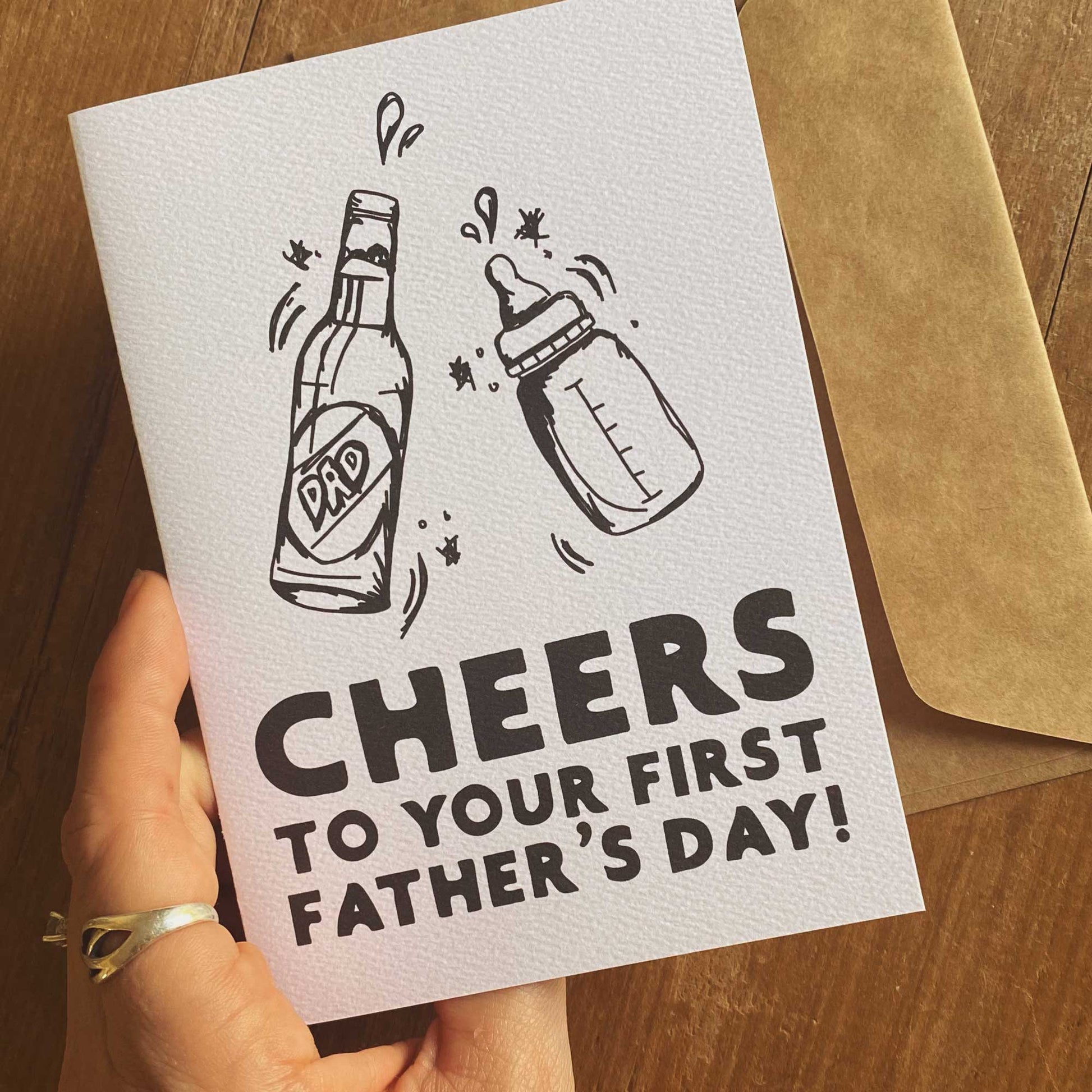 Cheers To Your First Father's Day - Greeting Card - Brisbane