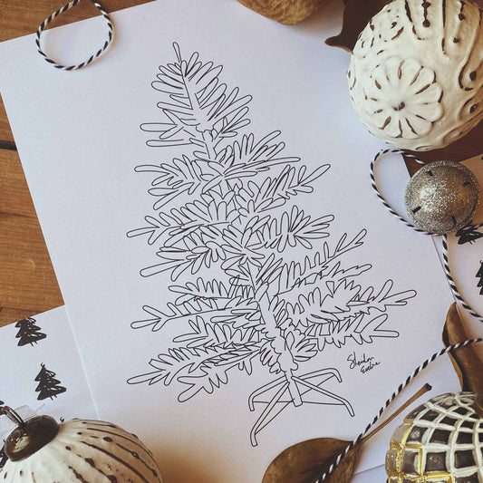 Christmas Tree Wall Decor By Brisbane Illustrator Sheridan Eveline