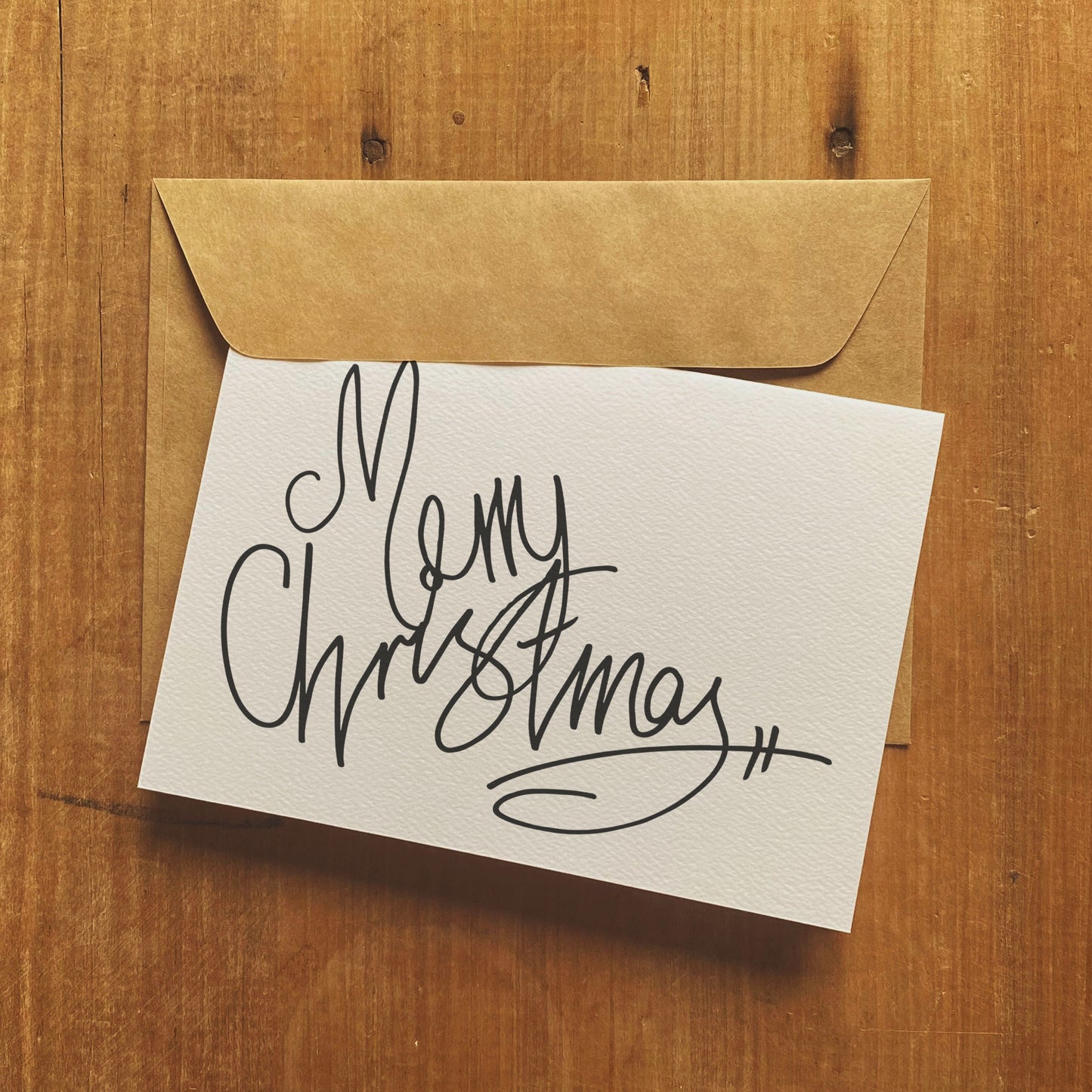 Merry Christmas Scribble - Christmas Greeting Card