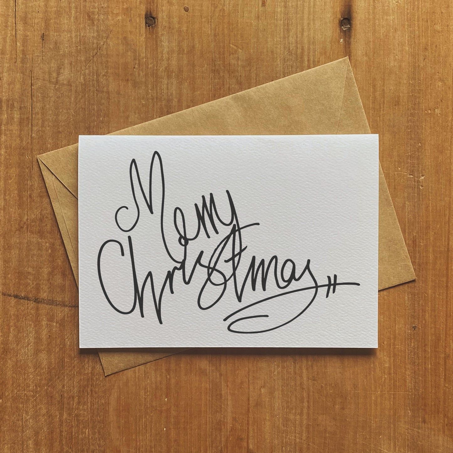 Merry Christmas Scribble - Christmas Greeting Card